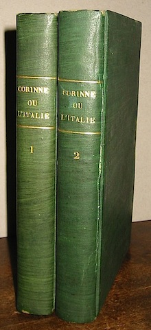 Madame de Stael Holstein Corinne ou l'Italie. Tome premier (e Tome second) 1807 Paris à  la Librairie Stéréotipe, chez H. Nicolle